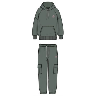 Zipped Hoodie Set